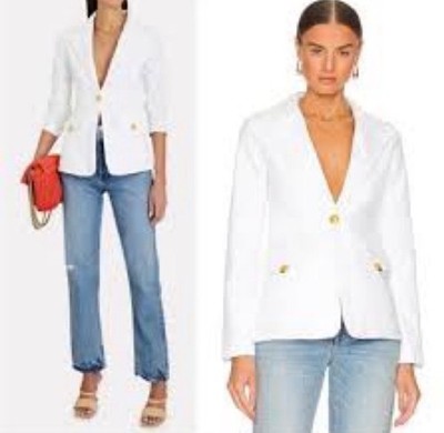 A.L.C. AMELIA WHITE DENIM JACKET BLAZER SZ 8 - NEW WITH TAGS NWT