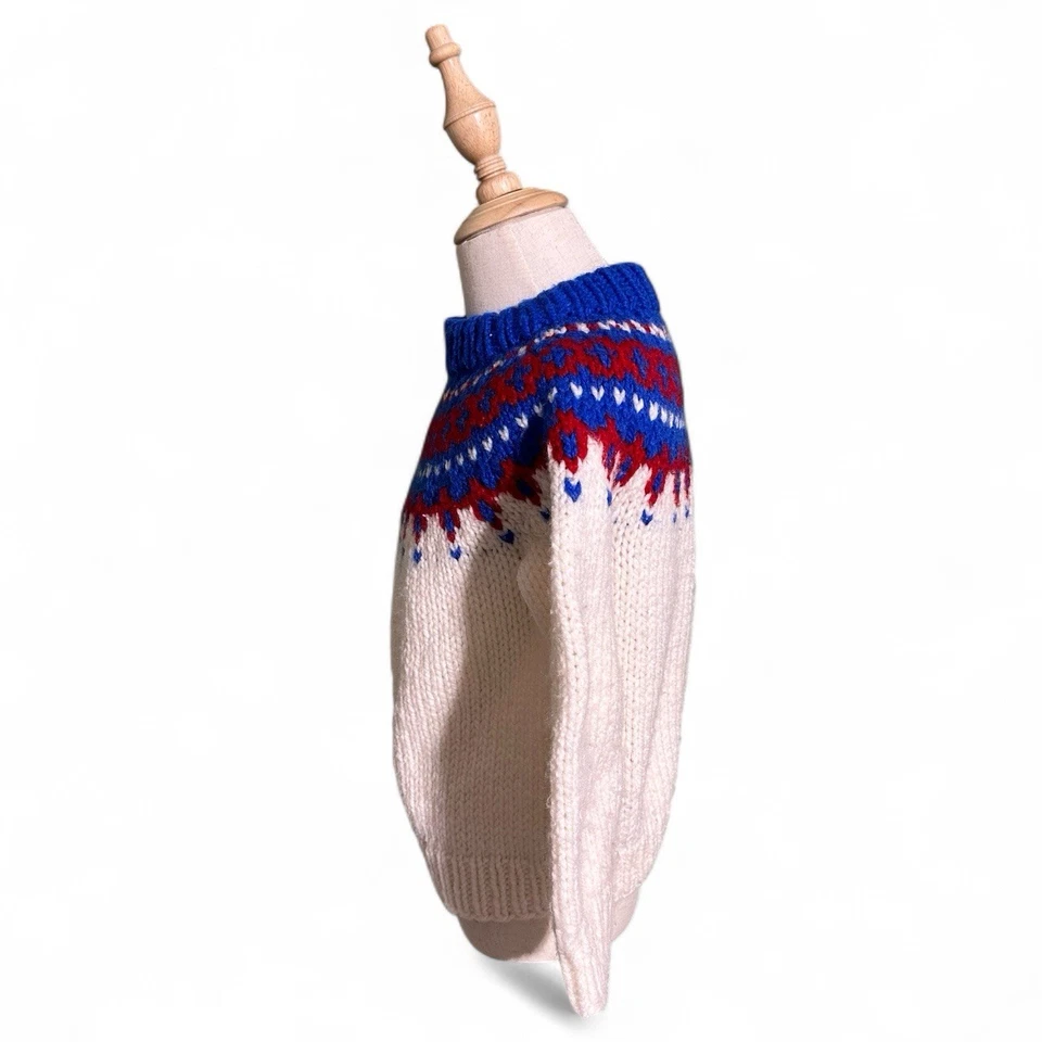 Винтажный ручной работы Fair Isle лыж свитер молодежный размер 7-8 девочка или мальчик зима - Изображение 3 из 4