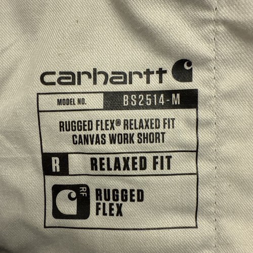 Carhartt Men's Rugged Flex Relaxed Fit Canvas Work Shorts Sz 38 Gray BS2514-M - Picture 6 of 11