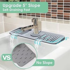 Kitchen Faucet Sink Splash Guard Silicone Drain Pad Faucet Water Catcher Mat