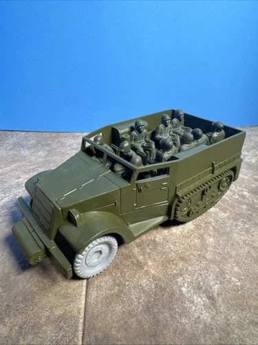Vintage 1950s Marx Army Training Center Playset  Half-Track  Vehicle And Figures