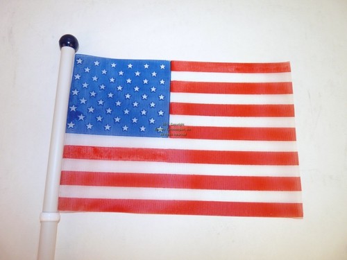 5 X 7.6"x5.5" USA AMERICAN US FLAG GLOW FLASH JULY 4TH OPTICAL FIBER RAIN PROOF - Picture 3 of 6
