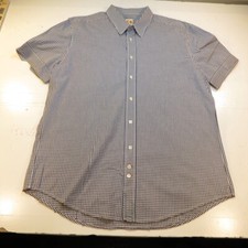 HUGO BOSS ORANGE LABEL BUTTON FRONT SHIRT Mensd XL CHECK CHECKERED