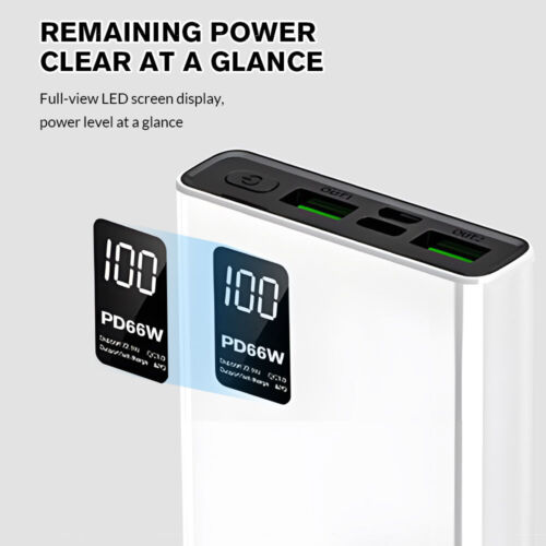 66W 20000mah Power Bank Quick Charging Power Bank Portable Charger for Phones - Picture 7 of 12
