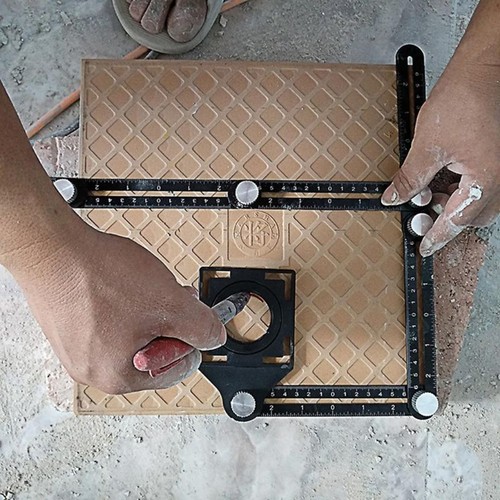 Folding Ruler Tile Hole Positioning Multi Template Angle Rulers - Picture 2 of 8