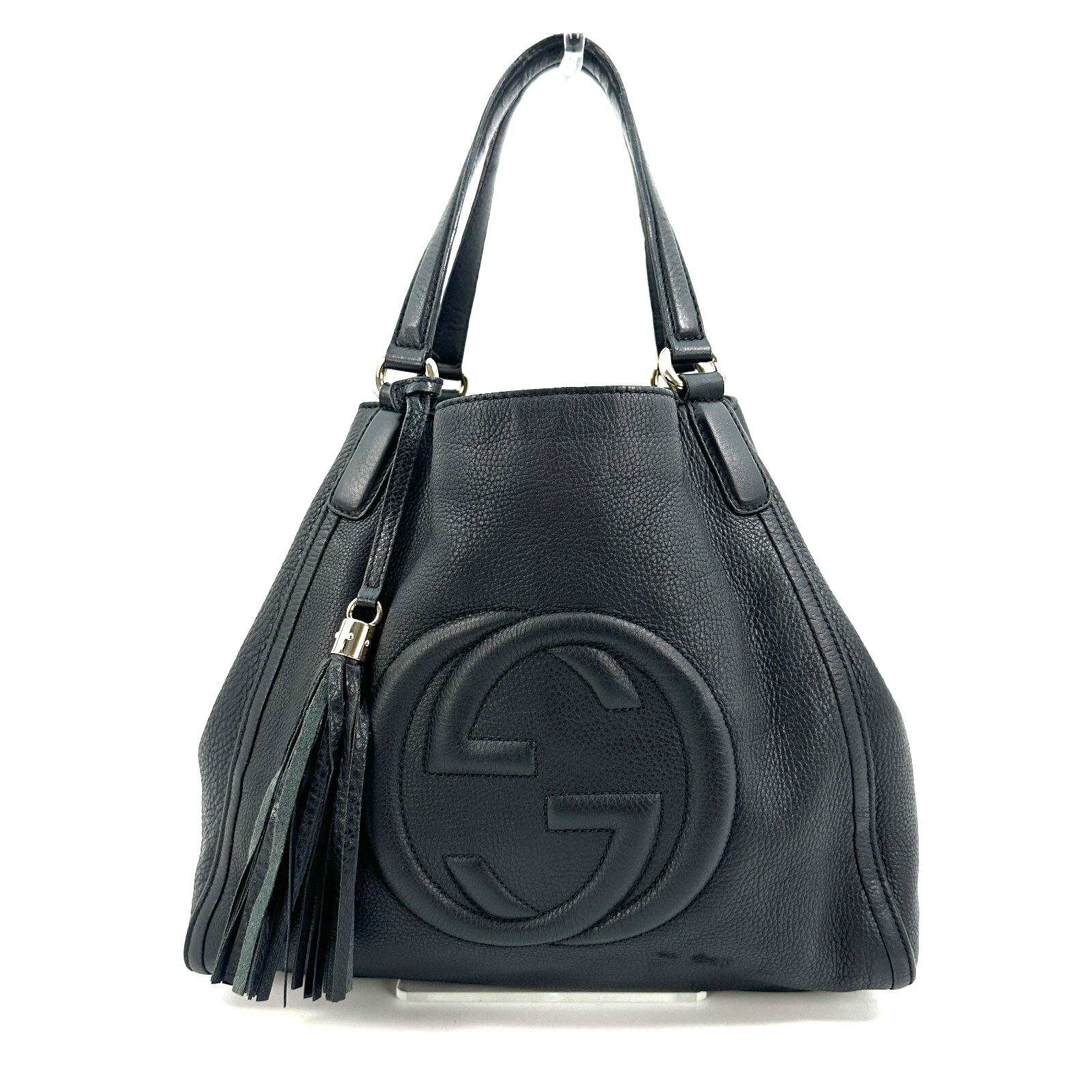 GUCCI Soho Leather Tote Bag in Black - Authentic 0675