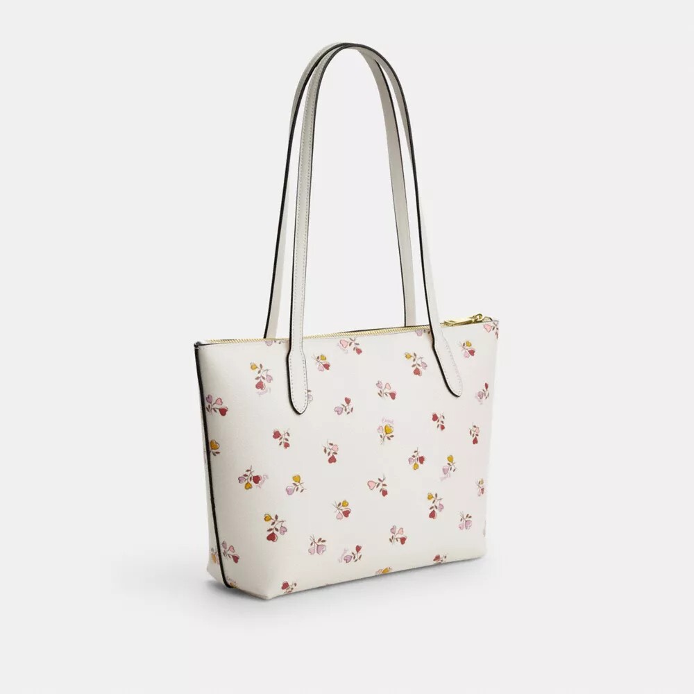 🪻Coach CW397 Fiona Zip Tote Shoulder Bag Purse Flower Print