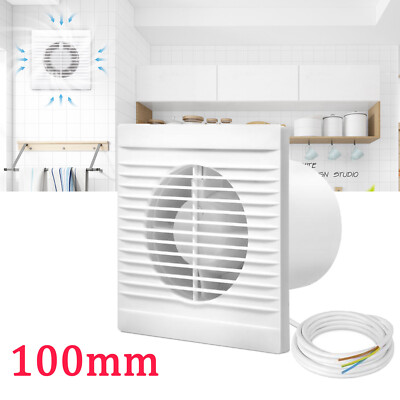 Badlüfter Ø 100mm mit Rückflussleitblech Nachlauf Bad WC Wand Ventilator leise 