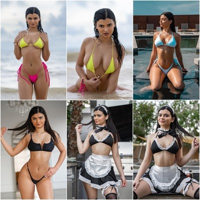 LOT 6 PCS Photo 8X10 Collection Hot Adela Guerra Sexy Bikini Girl Model 5MOAG3