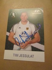 Tim Jessulat Germa Hockey Player signed Football Card 6x4" /bi