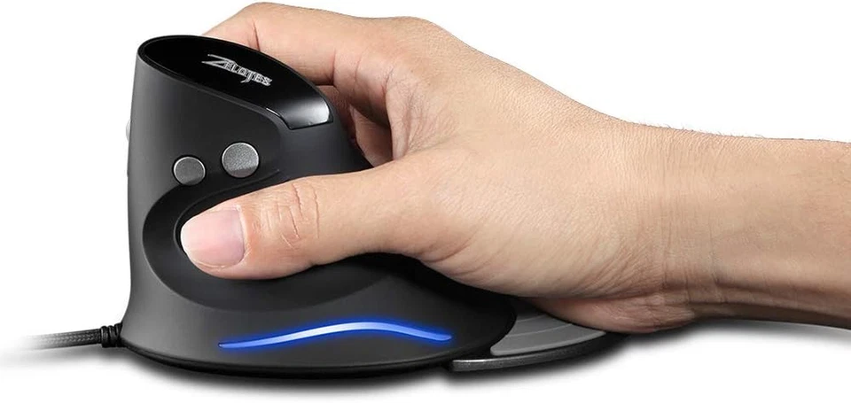 Zelotes Wired Vertical Mouse,3200Dpi,6 Buttons,Removable Wrist Rest,Ergonomic - Image 2 of 4