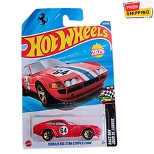 Hot Wheels Ferrari 365 GTB4 Competizione #222 Red Int Long Card 2025 Case L