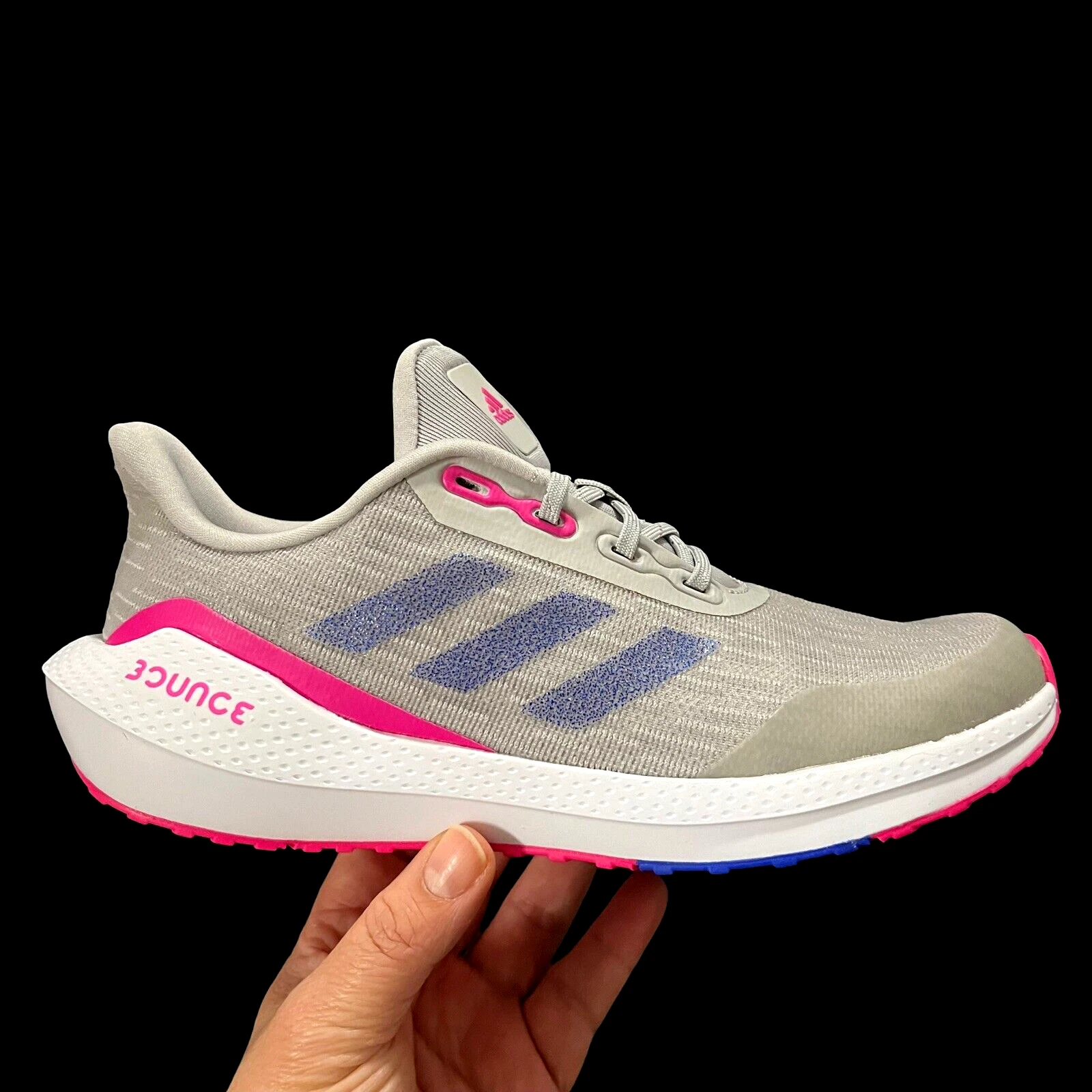 Scarpe da corsa Adidas EQ21 giovani ragazze taglia 5 5 donna taglia 7 5 grigio rosa blu