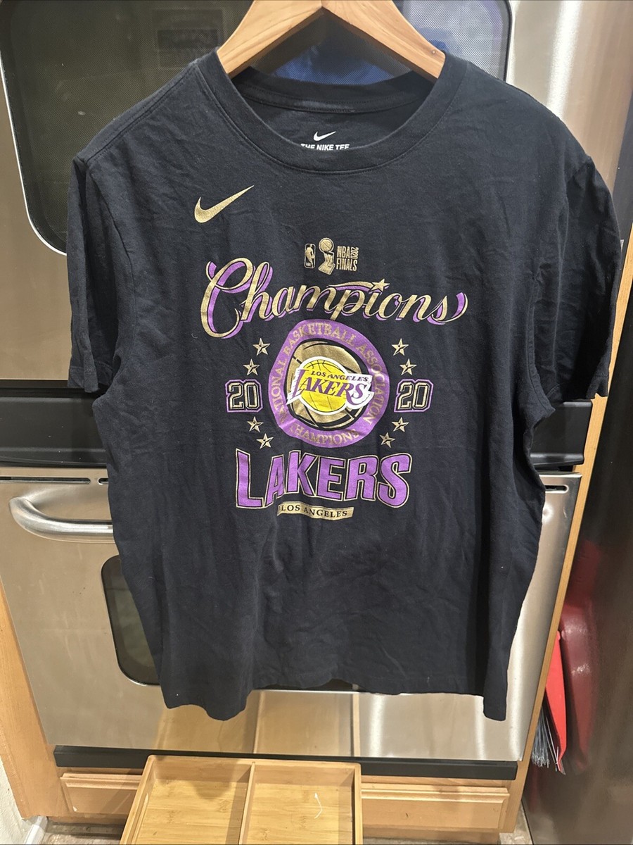 Los Angeles Lakers Nike 2020 NBA Finals Champions Locker Room T-Shirt Men' Large | eBay