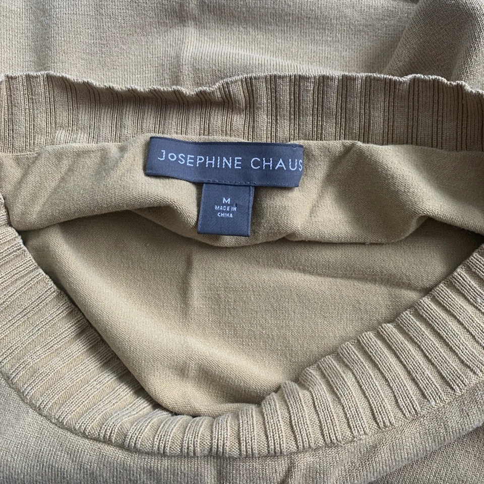 Suéter deportivo Josephine Chaus sin mangas para mujer sin mangas color tostado mezcla de seda talla M Foto 2 de 4