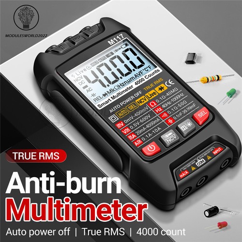 ANENG M117 Digital Multimeter NCV AC/DC Voltmeter Current 4000 Count True RMS