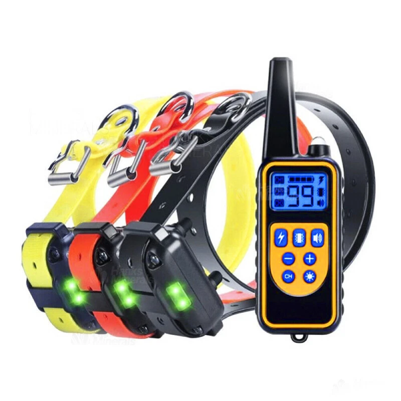 1-3 coleira de treinamento para cães 3000 pés controle remoto recarregável choque cão treinador impermeável - Imagem 2 de 4