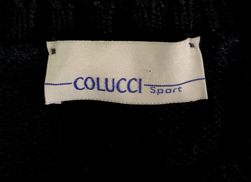 VTG CARLO COLUCCI Mens SIZE 52 (L) Midnight Blue Pullover Crewneck Knit Sweater - Picture 6 of 7