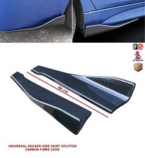 UNIVERSAL SIDE SKIRT EXTENSION BLADES ROCKER SPLITTER 48CM CARBON LOOK-BEE3