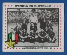 FIGURINE FOOTBALLERS PANINI 1979/80 N.390 AMBROSIANA INTER 1929 1930 REC/REMOVED