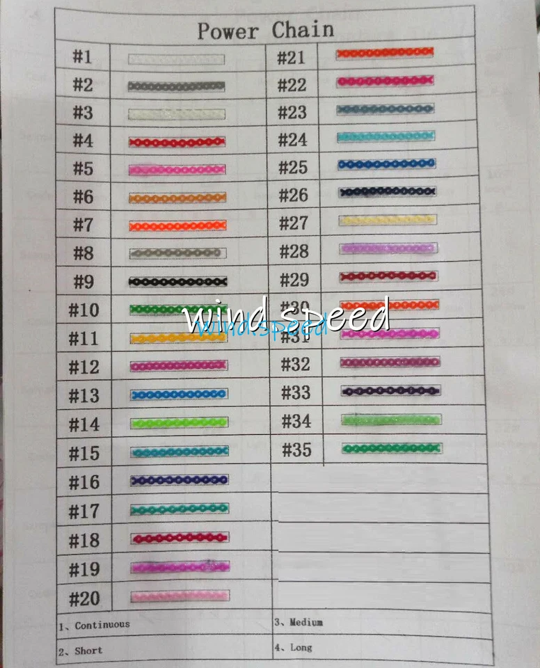 140 Rolls Dental Ortho Power Chain Elastic Rubber Bands 35 Colors 4 size - Image 2 of 4