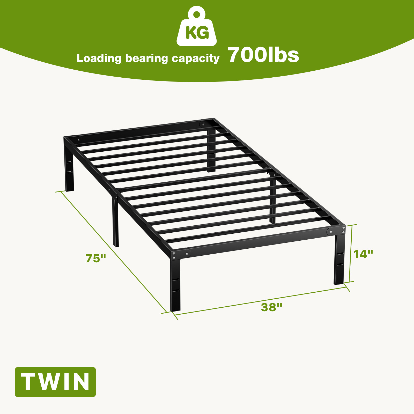 Mattress Foundation Steel Slat Support Storage Space For Bed