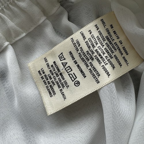 Anthropologie Elevenses Wide Leg Cropped Pants White Black Elastic Waist Size S - Picture 12 of 12