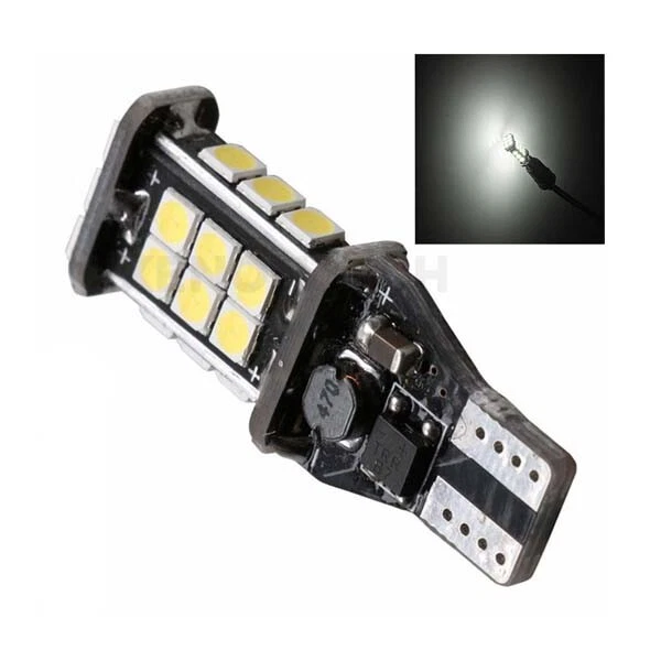 2 x T15 W16W Reverso 921 955 Xenón Blanco Brillante LED Coche Bombillas 12v Canbus Foto 2 de 3