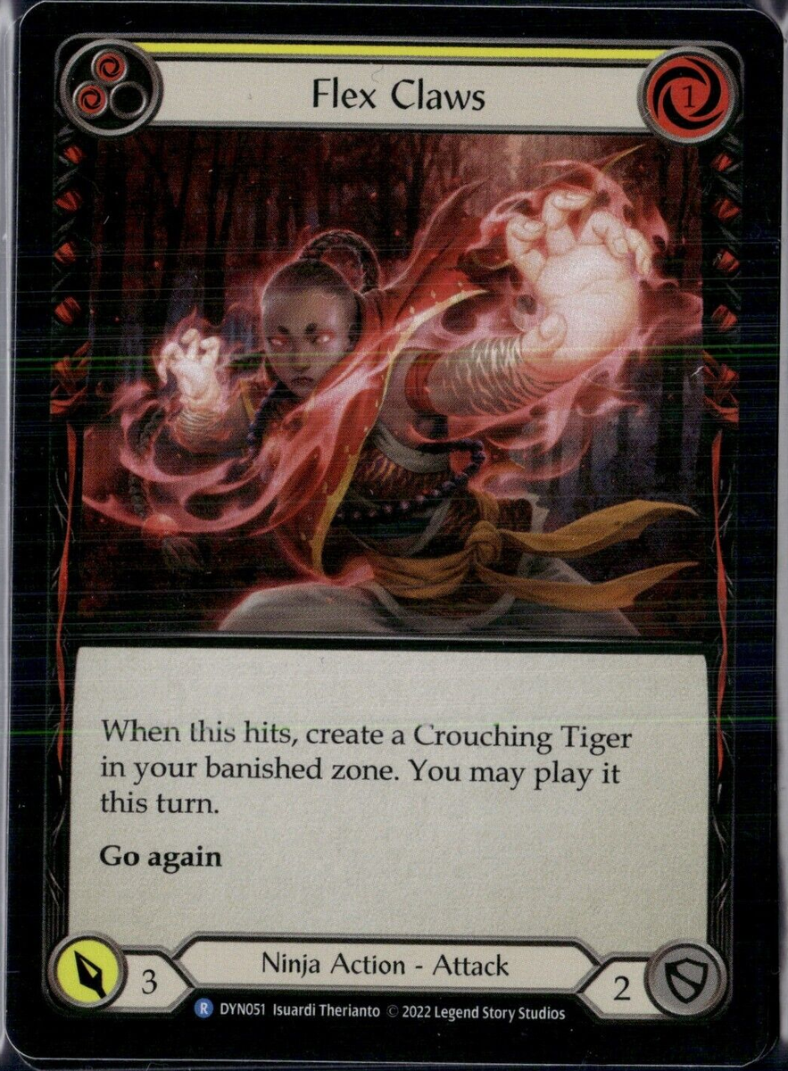 Flex Claws DYN051 Foil Yellow Flesh and Blood TCG FAB TCG | eBay