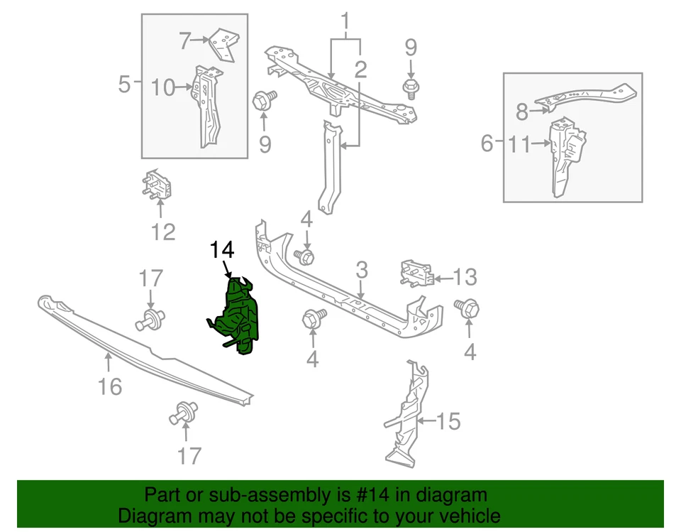 Guía de aire original Mitsubishi MR950168 Foto 2 de 2