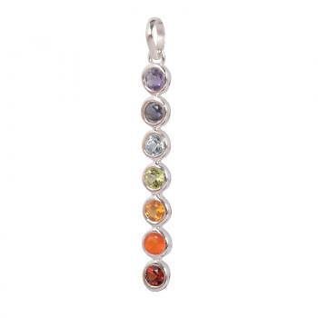 Chakra Ladder Sterling Silver Necklace FREE SHIPPING - Bild 1 von 1