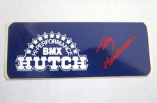 NOS HUTCH HI-PERFORMANCE BMX TOBY HENDERSON SIGNATURE STICKER OLD SCHOOL BMX BLU