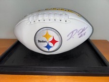 DIONTAE JOHNSON STEELERS AUTOGRAPH SIGNED WHITE LOGO FOOTBALL WITNESS COA