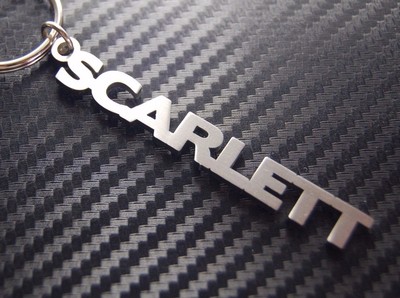 SCARLETT Schlüsselanhänger Keychain Edelstahl Name Geschenk