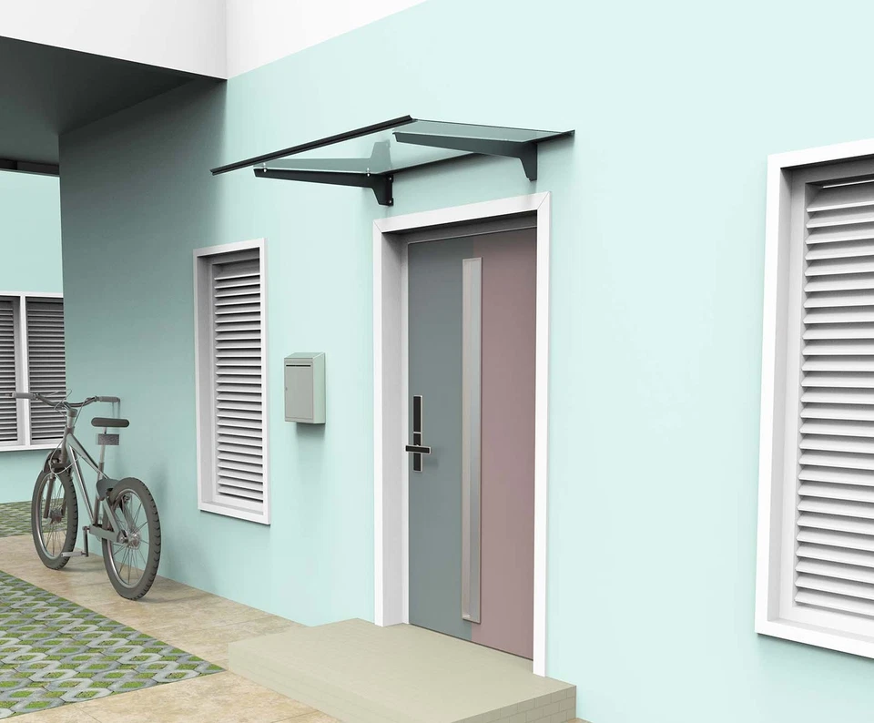 SCHARTEC Aluminium Vordach T1000 Haustürvordach Haustür Überdachung Pultvordach - Bild 3 von 4