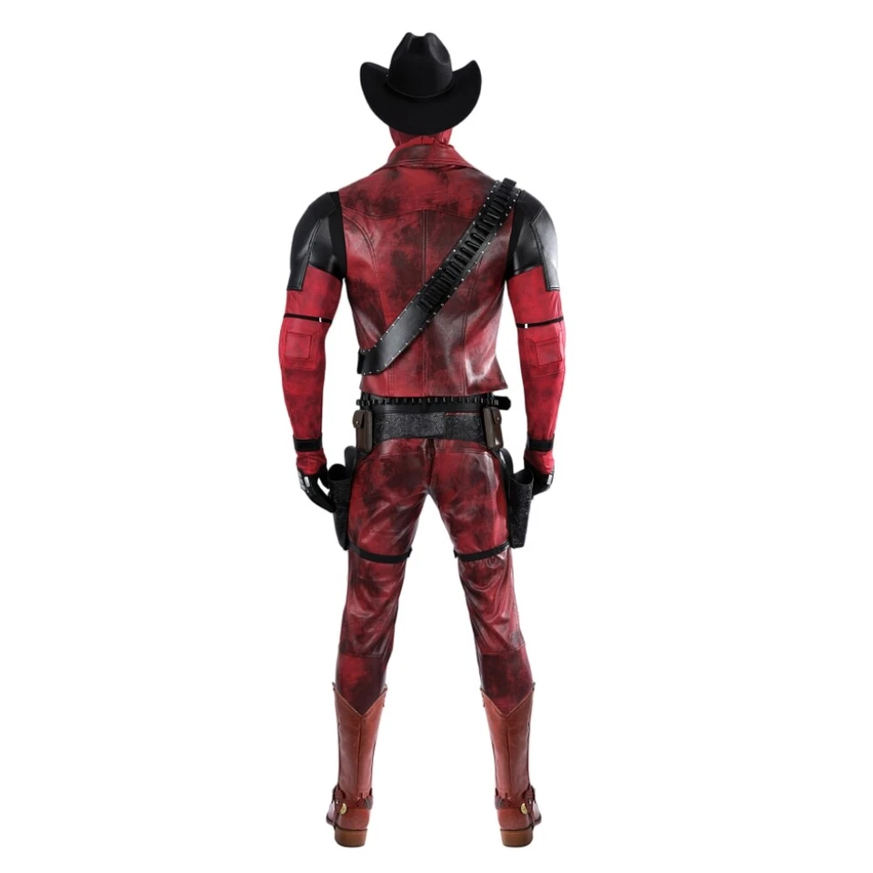 Xcoser Deadpool 3 Wade Wilson Vaquero Deadpool Juegos con disfraces Mono Conjunto completo Foto 3 de 4