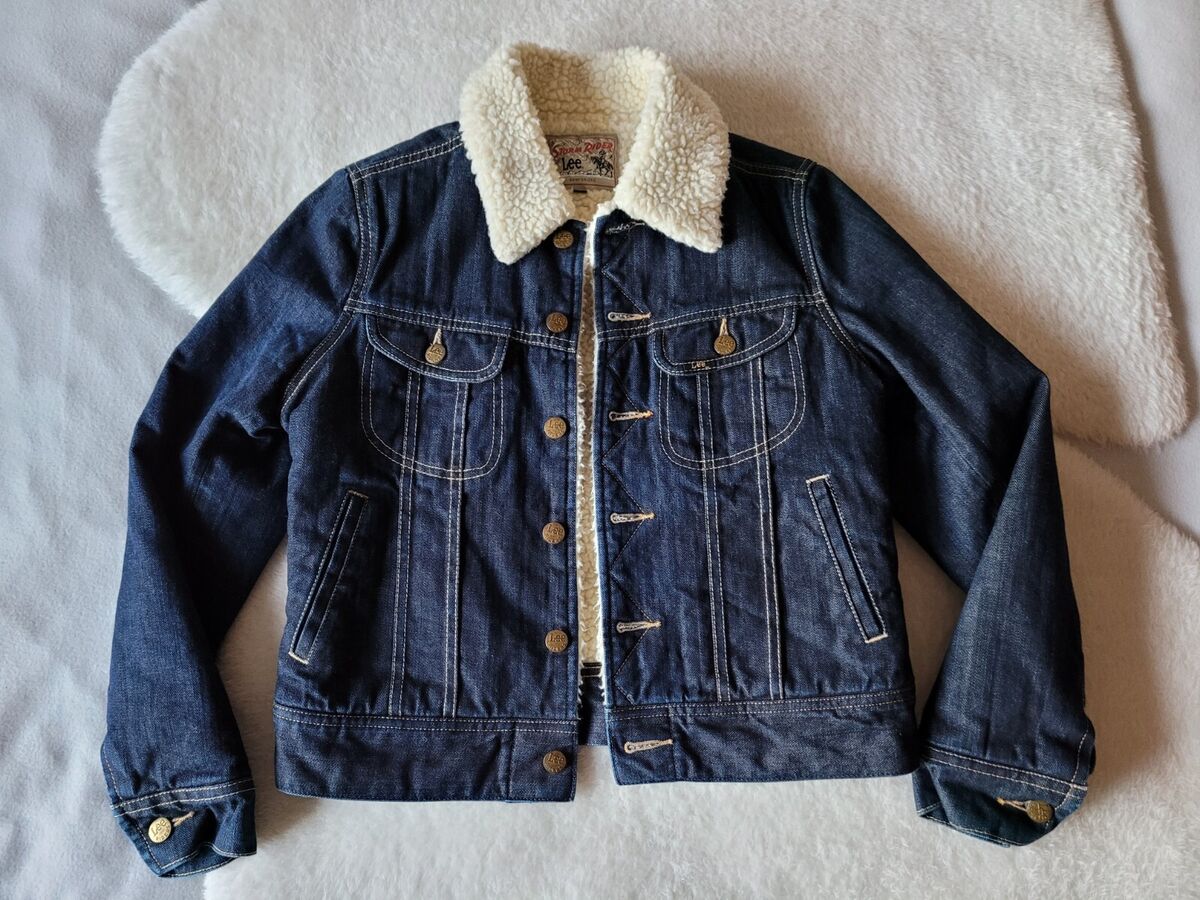 LEE STORM RIDER Denim Jacket Sherpa Lined japanese Size M LEE STORM RIDER Denim Jacket Sherpa Lined japanese Size M
