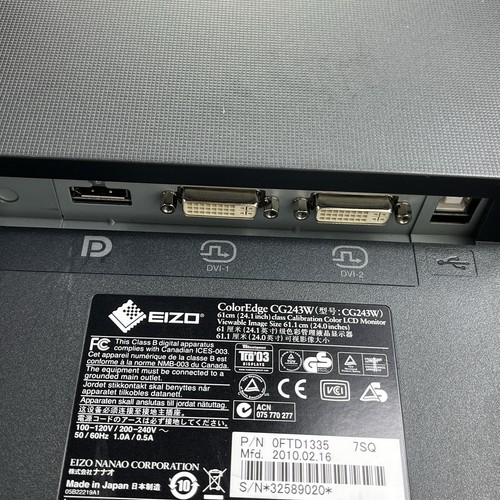 Eizo ColorEdge CG243W 24 Inch DVI-D Displayport 1920 x 1200 Monitor With Stand - Picture 7 of 15