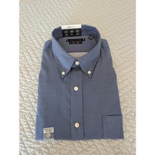 Tommy Hilfiger Dress Shirt Men's Size 17.5 34/35 Blue Regular Fit Flex Twill