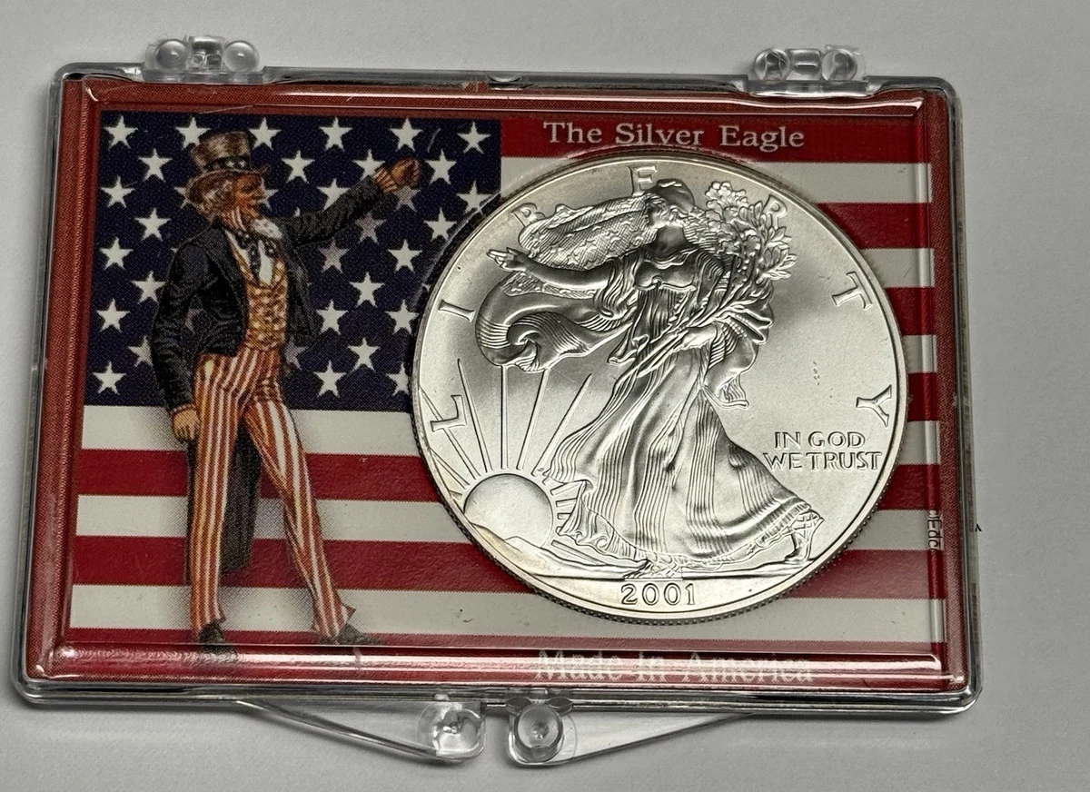 2001年 アメリカンイーグルシルバー ケース入り American Eagle Uncertified 2001 Silver Bullion Coins for sale | eBay