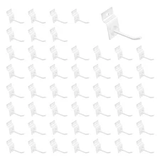 2 Inch White Slatwall Panel Hooks 50 PCS Metal Hanging Display Hangers
