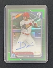 2024 Bowman Draft Dante Nori Chrome Auto Green Refractor 1st /99 Italy Colors