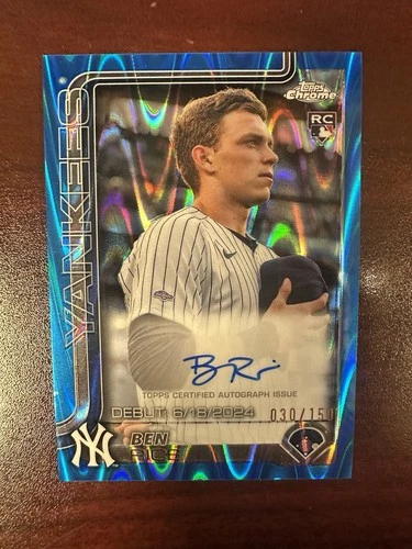 Ben Rice 2025 Topps Chrome Ben Rice #30 Blue