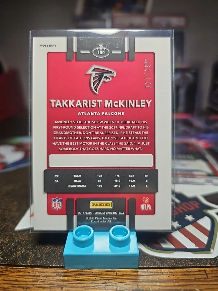 2017 Donruss Optic - Rookies Orange Prizm #150 Takkarist McKinley /199 (RC) - Image 2 of 2