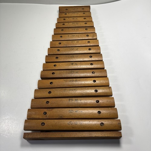 Vintage Wooden Xylophone 15 Tone Wood Musical Instrument Early American Toy - Picture 6 of 10