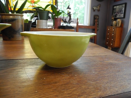 Set of 3 Pyrex Cinderella Mixing Bowls Autumn Floral Verde 444 443 441 Very Nice - Picture 4 of 24