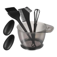 5PCS Hair Dye Coloring Bleach Bowl Comb Brushes Tint Kit Set Salon Mixing Colour