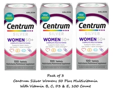 Centrum Silver Womens 50 Plus Multivitamin With Vitamin B, C, D3 & E,300 Count