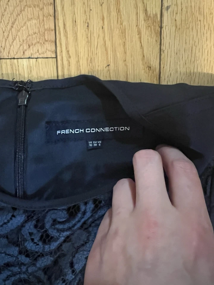 French Connection Navy Lace Dress Size 6 NEW - image 2 of 3