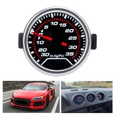 2in Turbo Boost Gauge -30-35PSI Red Pointer High Accuracy Meter For DC 12V Car